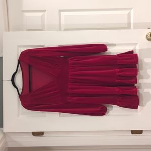 Red velvet holiday dress